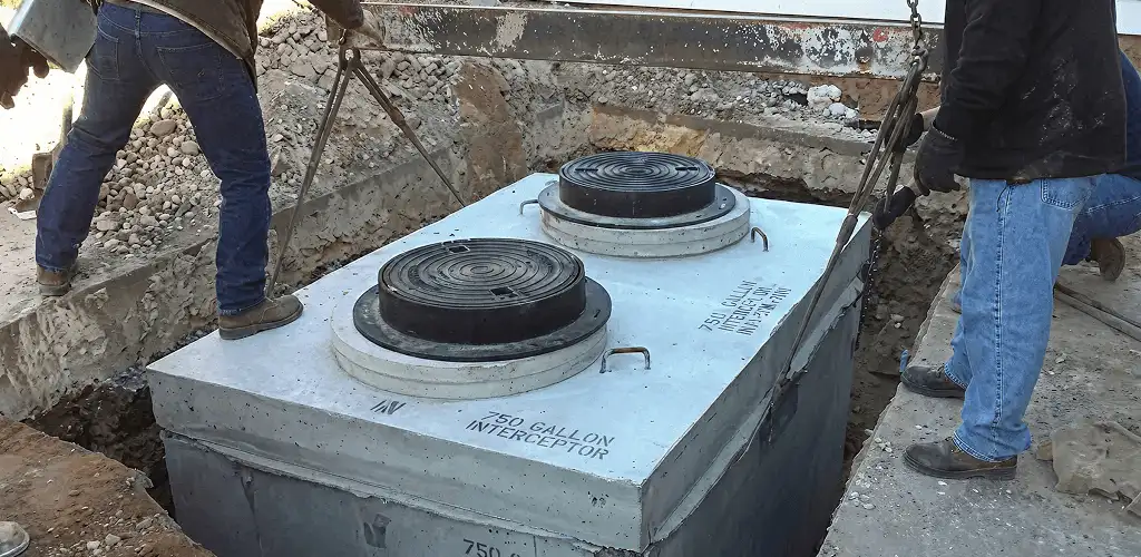 Grease trap installation for a commercial property drainage system in Duluth, MN