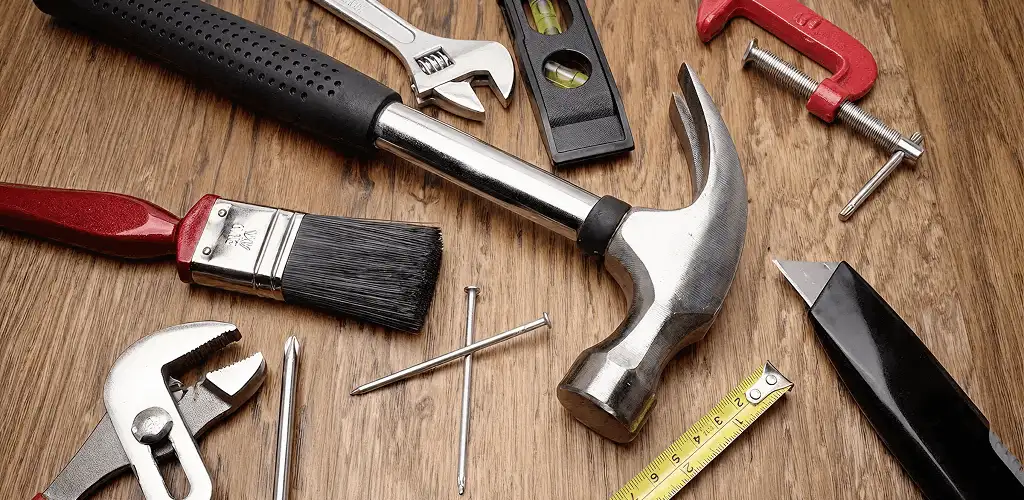 Handyman tools laid out for home repair and maintenance work in Duluth, MN